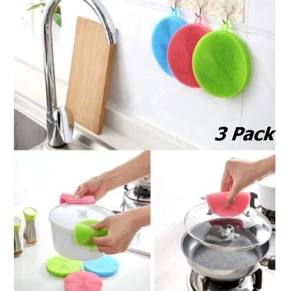 Dish Washing Cleaning Silicone Sponge - Image 4