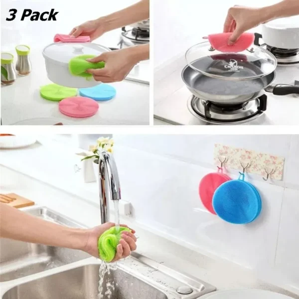 Dish Washing Cleaning Silicone Sponge - Image 5