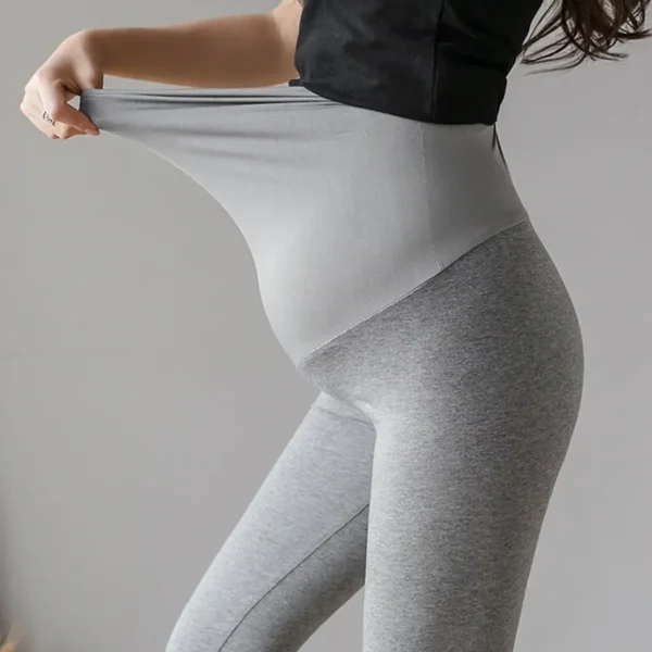 Super Soft & Thin Pure Cotton Maternity Leggings / Pregnancy Leggings - Image 3