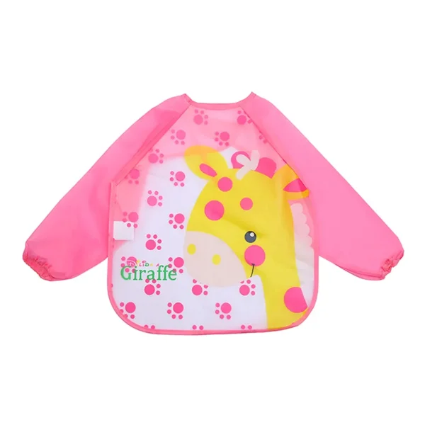 Food Grade Waterproof Long Sleeve Feeding Baby Bibs - Type 3 - Image 3