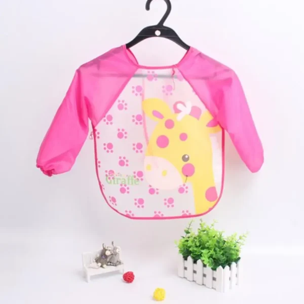 Food Grade Waterproof Long Sleeve Feeding Baby Bibs - Type 3 - Image 4