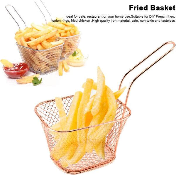 Square Plating French Fries Snacks Food Basket - Image 3