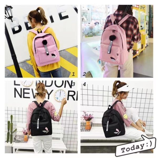 PolaQi Korean Style Canvas Medium 25 L Backpack Stylish Casual Fashion Bag for College Tuition School Birthday gift for girls - Image 11