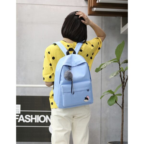 PolaQi Korean Style Canvas Medium 25 L Backpack Stylish Casual Fashion Bag for College Tuition School Birthday gift for girls - Image 5