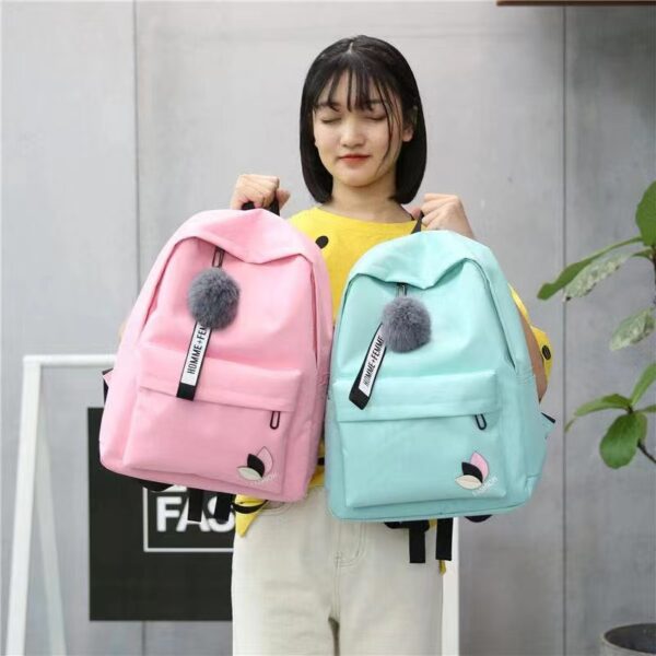 PolaQi Korean Style Canvas Medium 25 L Backpack Stylish Casual Fashion Bag for College Tuition School Birthday gift for girls - Image 3