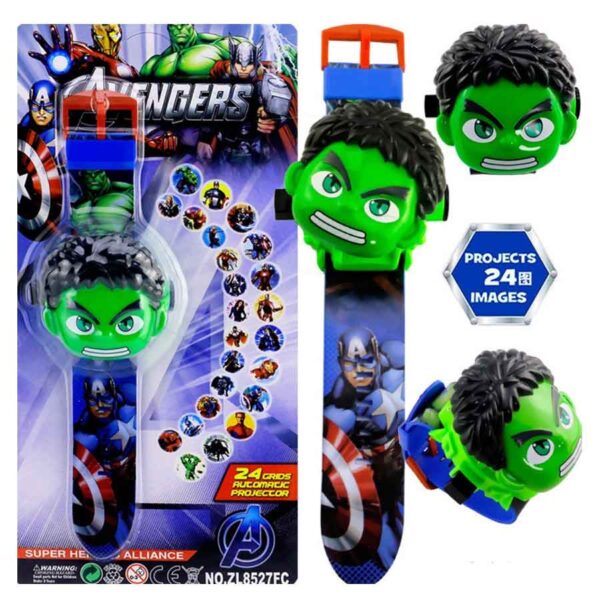 3D Projection Watch  Captain America 24 Pattern Digital Watch - Image 4