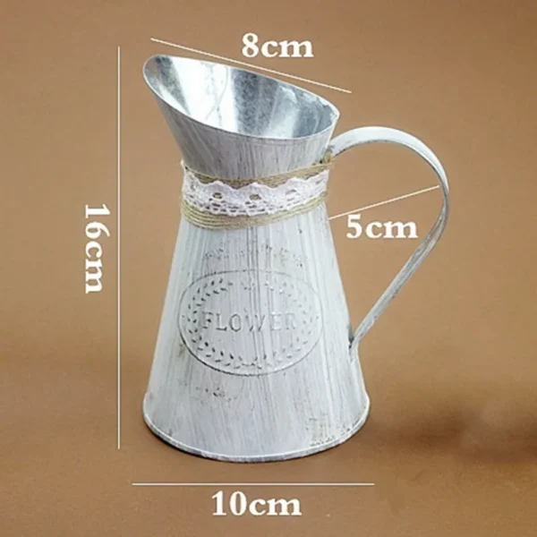 Metal Flower Vase Vintage Flower Flower Vase Pots Flower Vase Rustic Flower Vase Flower Bucket Container Holder for Home Farmhouse Decoration - Image 5