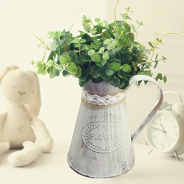 Metal Flower Vase Vintage Flower Flower Vase Pots Flower Vase Rustic Flower Vase Flower Bucket Container Holder for Home Farmhouse Decoration - Image 7